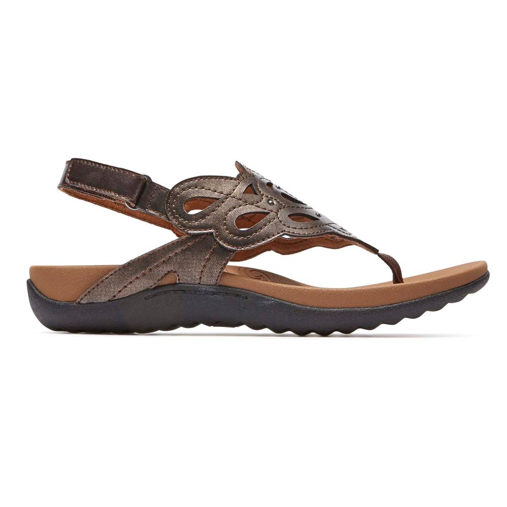 Sandálias Rockport Ridge Sling Senhora - Metal ( 608-PCWRJE )